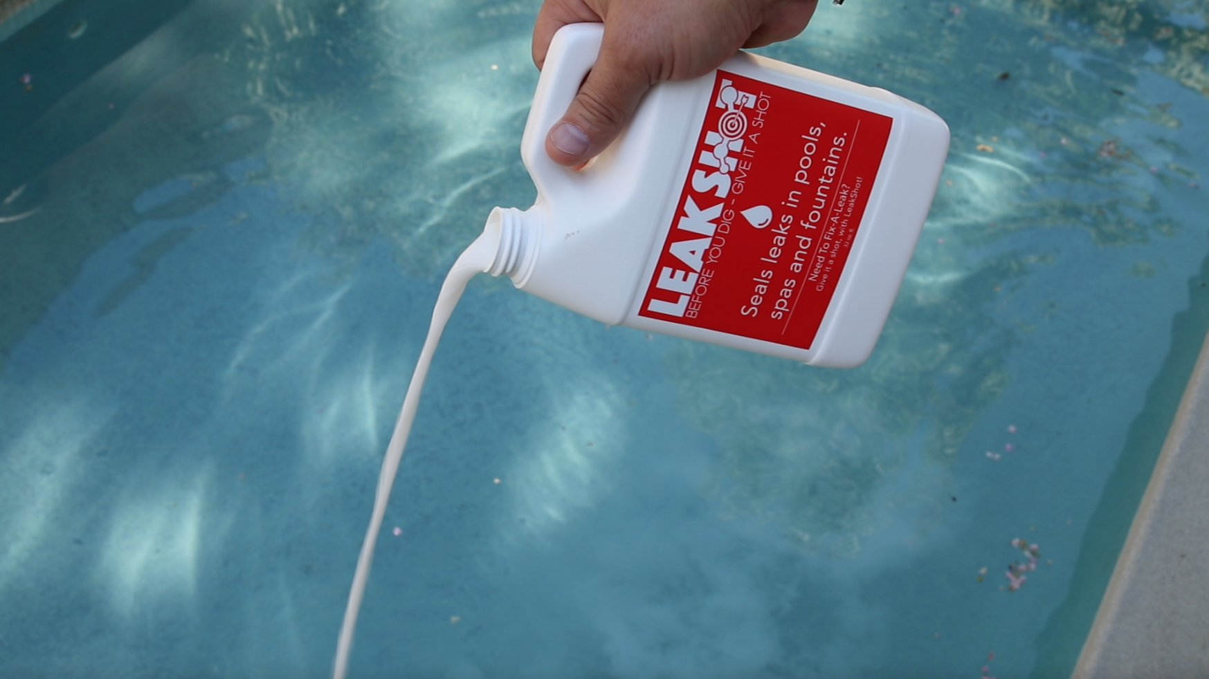Seal leaks in pools, spas and fountains.